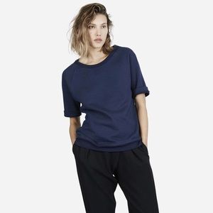 Everlane Short Sleeve Sweatshirt - Navy